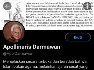 Begini Sosok Apollinaris Darmawan Penghina Agama di Mata Tetangga