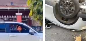 Viral Bocah SMP Pamer Nyetir Mobil HRV Baru sambil Joget, Tabrak Pohon Sampai Mobil Terbalik dan Berakhir Dengan Tangisan