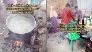 Warga Panik dan Panggil Kiai Setelah Masak Nasi 7 Jam untuk Hajatan Tapi Tak Kunjung Matang