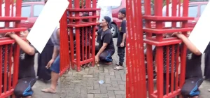 Heboh Bocah Terjebak dalam Teralis Besi Viral