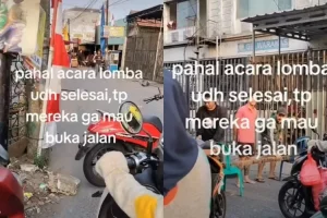 Viral Jalan Masih Ditutup Setelah Lomba 17 Agustus Selesai, Begini Komentar Netizen