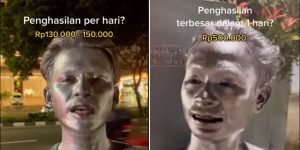 Segini Pendapatan Manusia Silver di Jakarta Capai Rp500 Ribu per Hari