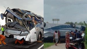 Bus Shantika Terjun dari Atas Tol Pemalang KM 320, 2 Orang Meninggal Dunia