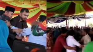 Viral Bupati Rokan Hilir dan Wakilnya Nyaris Baku Hantam di Acara Pelantikan