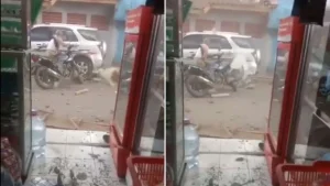 Viral di Media Sosial Seorang Warga Terjebak Angin Puting Beliung di Kawasan Rancaekek Bandung