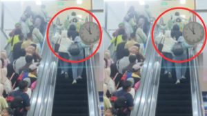 Viral di Media Sosial Sekelompok Wanita Melawan Arus Saat Naik Eskalator di Stasiun Manggarai
