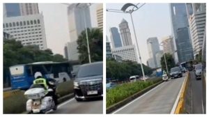 Video Viral Mobil Dinas Menteri RI 24 Masuk Jalur Transjakarta