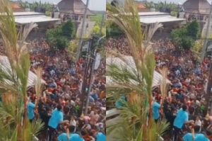 VIRAL Pengusaha Batik di Pekalongan Sebar Uang Rp35 Juta dari Atap Rumah, Warga Berebut hingga Pingsan