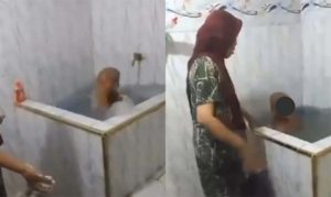 VIDEO VIRAL Santri Disiram Air Cabai Oleh Istri Pimpinan Ponpes, Kesakitan Sampai Nyebur Bak Mandi
