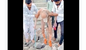 Video Viral Seorang Pria Berusia Ratusan Tahun Ditemukan di Goa India