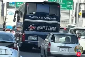 Video Viral Bus di Jepang Betuliskan ‘Pulang Malu Tak Pulang Rindu’