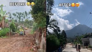 VIRAL Penjual Bakso Perbaiki Jalan Desa Pakai Dana Pribadi di Malang