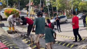 Polisi Tidur Viral di Jalur Lambat Seberang Kantor Pemkab Klaten Akhirnya Dibongkar