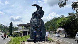 Viral Tugu Biawak di Wonosobo Mirip Aslinya, Cuma Habiskan Biaya Rp50 Juta