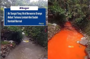 Viral Sungai di Citeureup Bogor Berubah Jadi Warna Orange