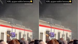 Viral Gerbong KRL Keluar Asap di Tanjung Barat