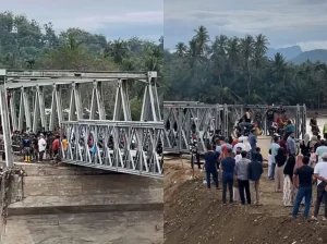 Presiden Prabowo Kunjungi Lokasi Pembangunan Jembatan Bailey di Mantuang