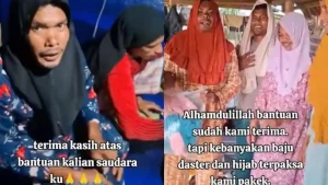 Viral Video Bapak-Bapak di Pengungsian Banjir Sumatera Pakai Daster Daripada Kedinginan