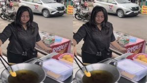 Viral Jelita Bahar Jualan Risol di Pinggir Jalan